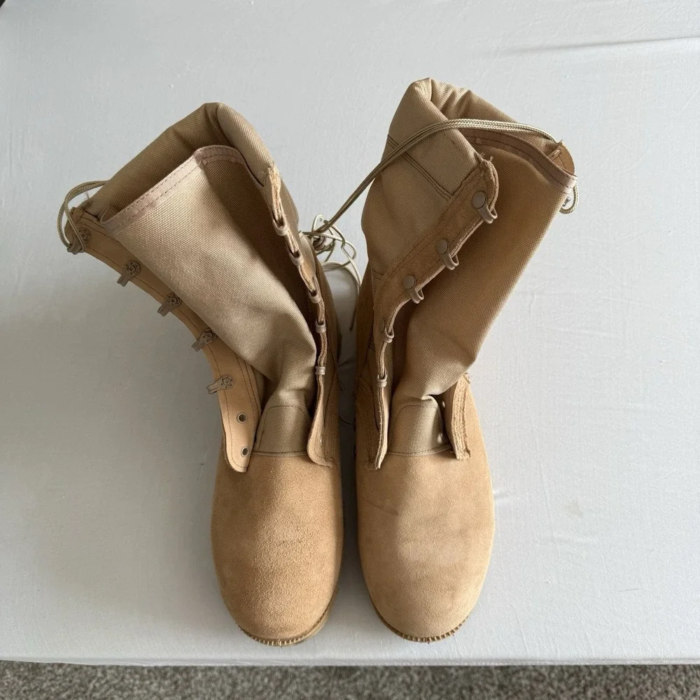 Army Hot Weather Combat Boots Mens 10.5W McRae Tan Military Vibram Reserves